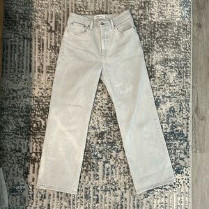 Abercrombie & Fitch 90s Relaxed High-Waist Jeans | Icy Grey | 27 Short